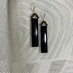 New: Black Onyx Gemstone Earrings